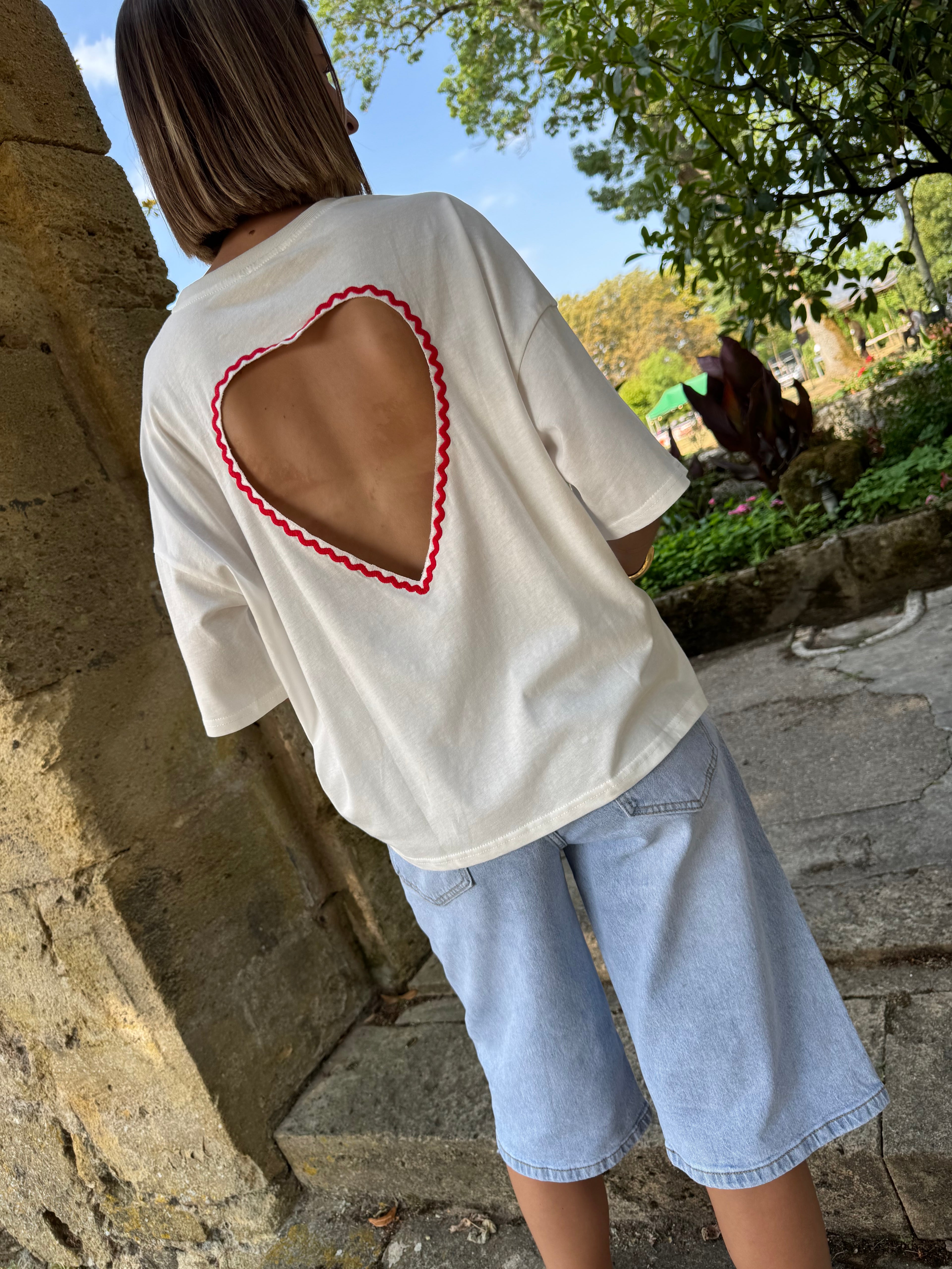 Tee-shirt Coeur Blanc Louise
