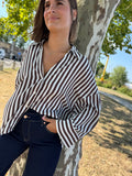 Chemise Laurel marron rayée