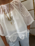 Top blanc transparent Summer