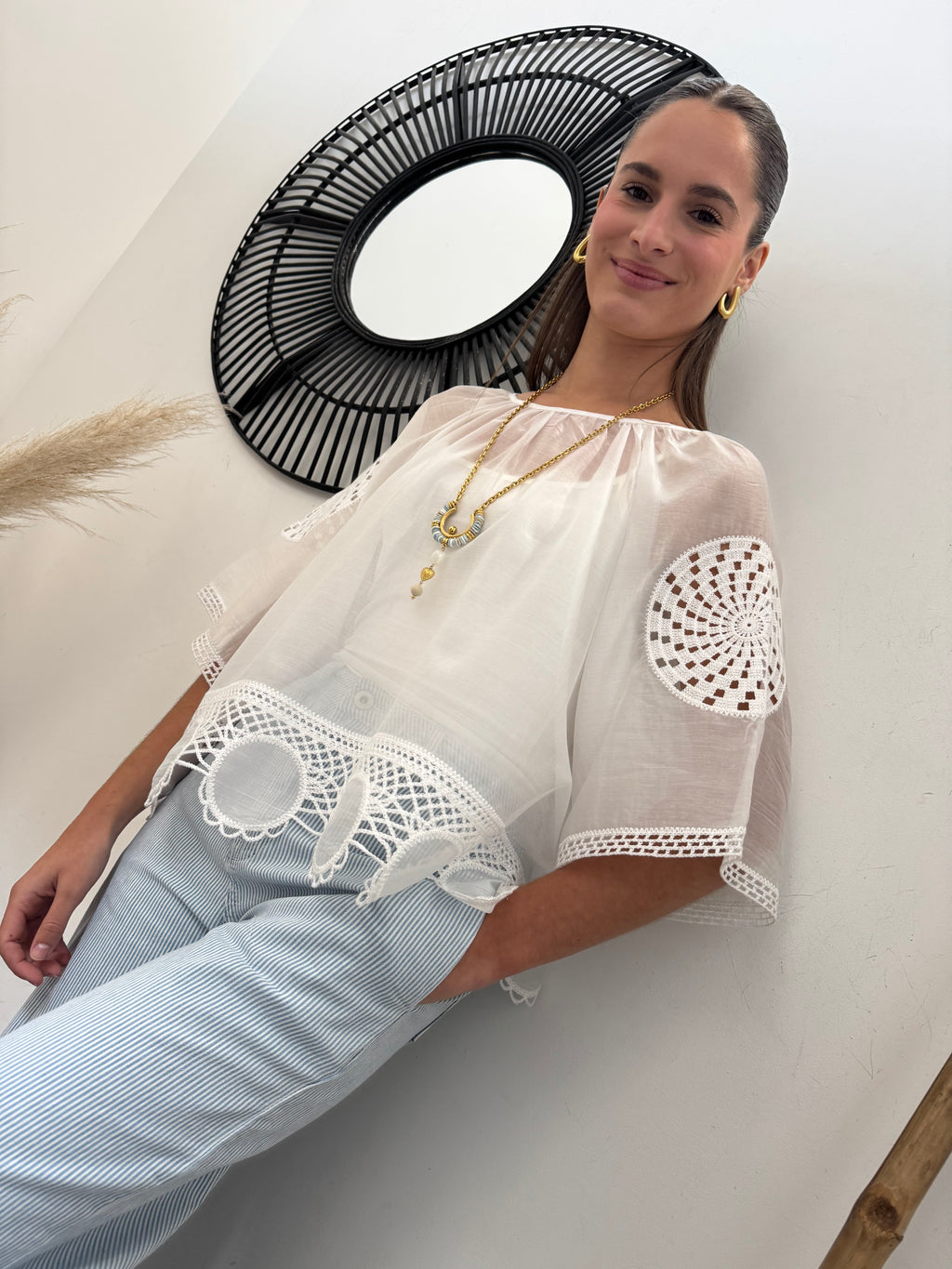 Top blanc transparent Summer
