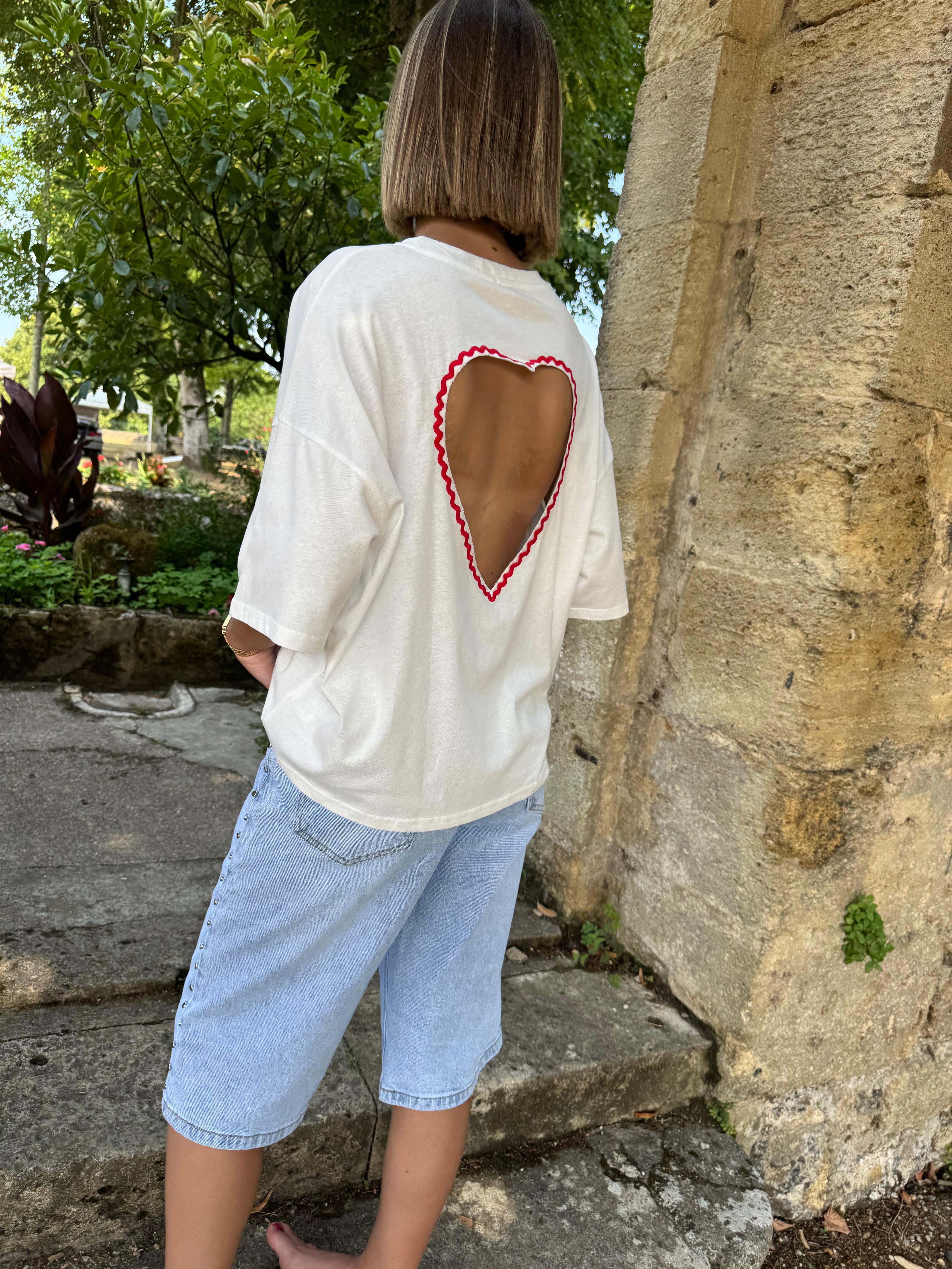 Tee-shirt Coeur Blanc Louise