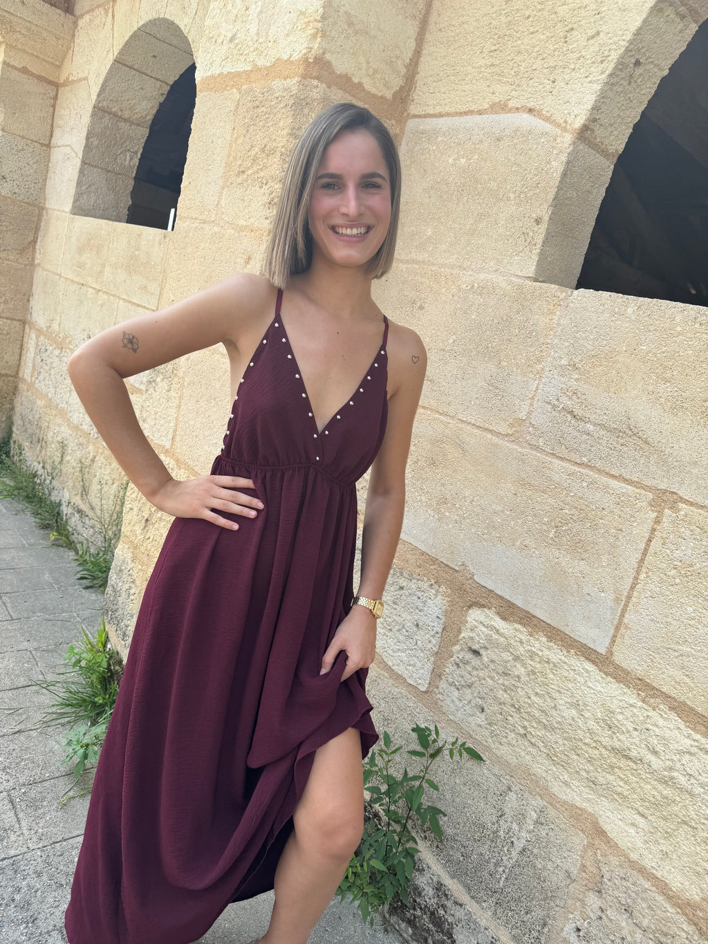 Robe Clover Bordeaux