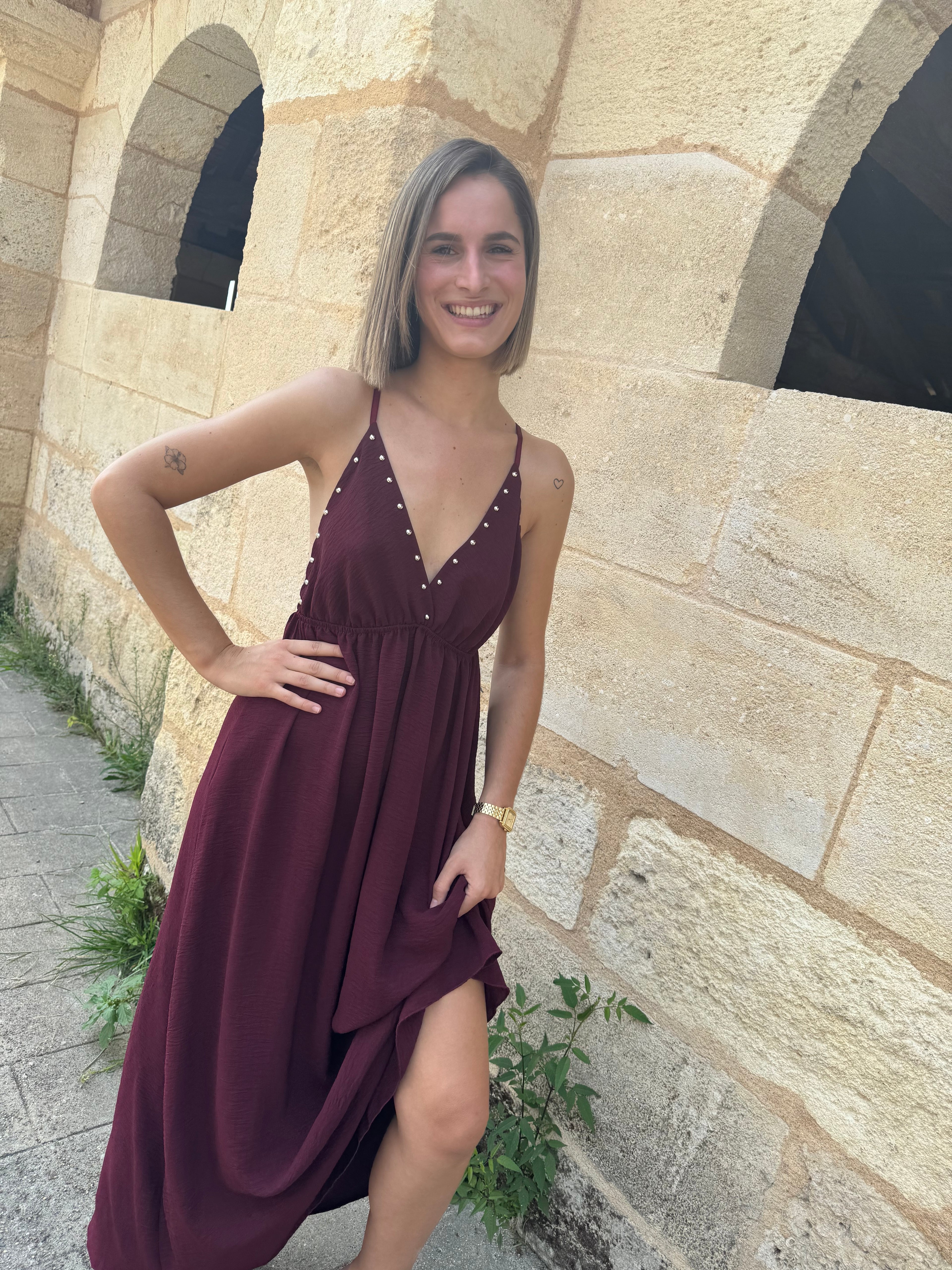 Robe Clover Bordeaux
