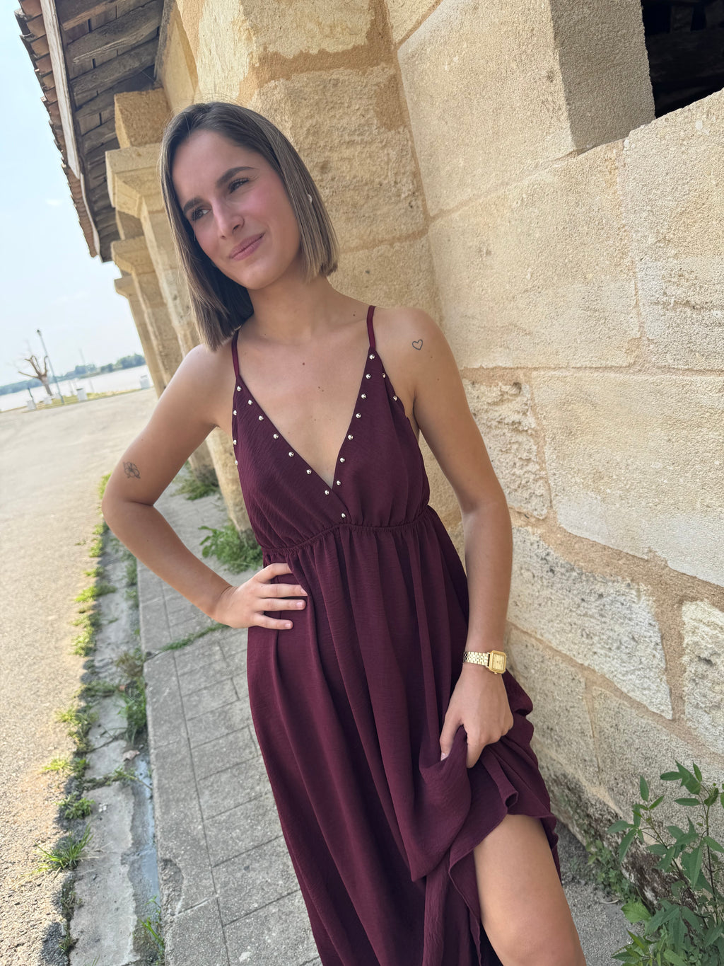Robe Clover Bordeaux